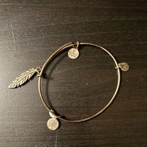 Silver Alex and Ani Feather Bracelet